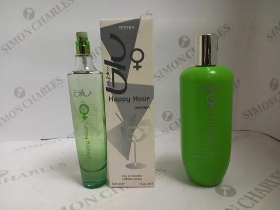 LOT OF APPROXIMATELY 19 BYBLOS HAPPY HOUR EDT 100ML + 23 BODY LOTION 400ML