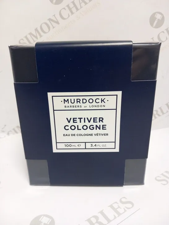 BOXED AND SEALED MURDOCK BARBERS OF LONDON VETIVER COLOGNE EAU DE COLOGNE VETIVER 100ML