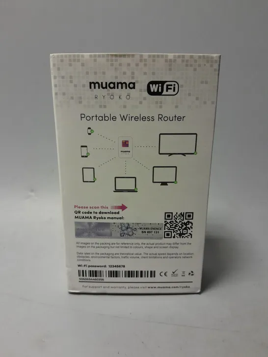 BOXED MUAMA RYOKO 4G PORTABLE WIRELESS WIFI ROUTER INTERNET HOTSPOT