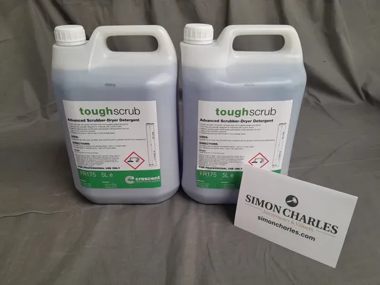 LOT OF 2 TOUGH SCRUB 5L ADVANCED SCRUBBER-DRYER DETERGENT