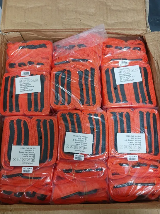 APPROXIMATELY 25 MOUNTABLE LIFTING STRAPS IN ORANGE/BLACK