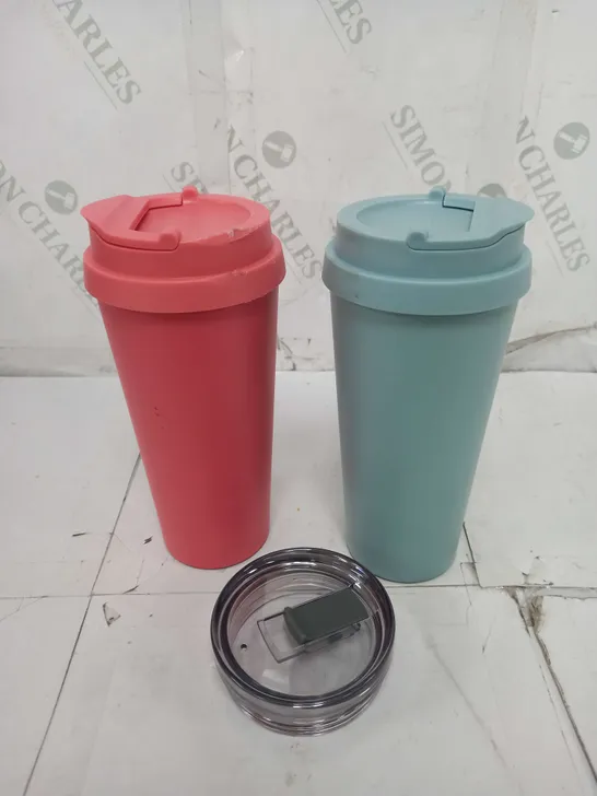 LOCK 7 TWO SEALABLE CUPS WITH SPARE LID 