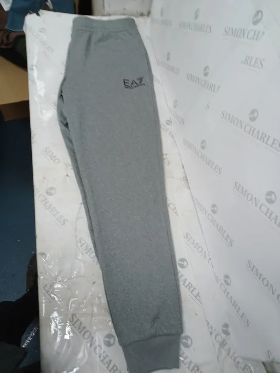 MENS EA7 TRACK PANTS SIZE XL - GREY 