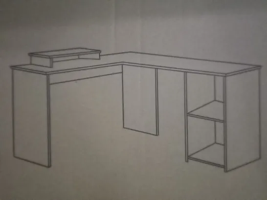 PALLET OF APPROXIMATELY 18 BOXED L-SHAPED COMPUTER DESKS