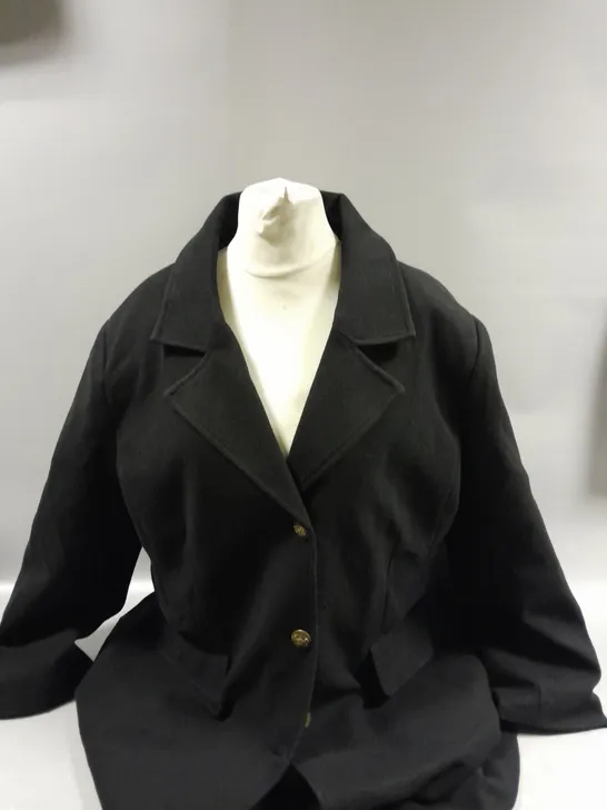 CENTIGRADE LONGLINE SINGLE BREASTED COAT BLACK 3XL