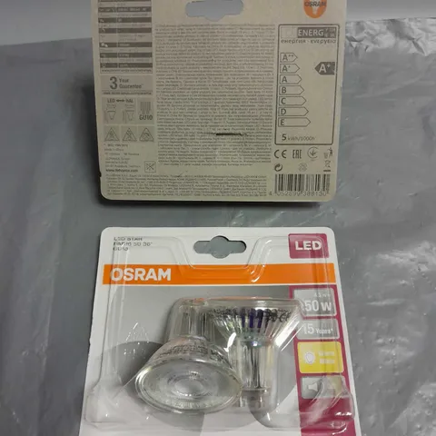 30 X SEALED OSRAM 2PACK GU10 LED STAR SPOTLIGHTS IN WARM WHITE	