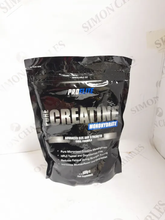 PRO ELITE PURE CREATINE MONOHYDRATE POWDER 500G 