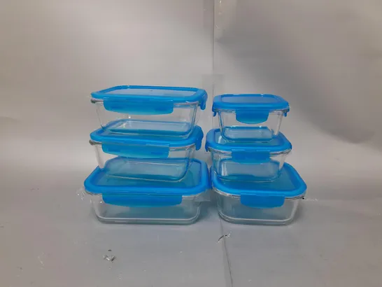 BOXED SET OF 6 LOCK&LOCK GLASS FOOD CONTAINERS