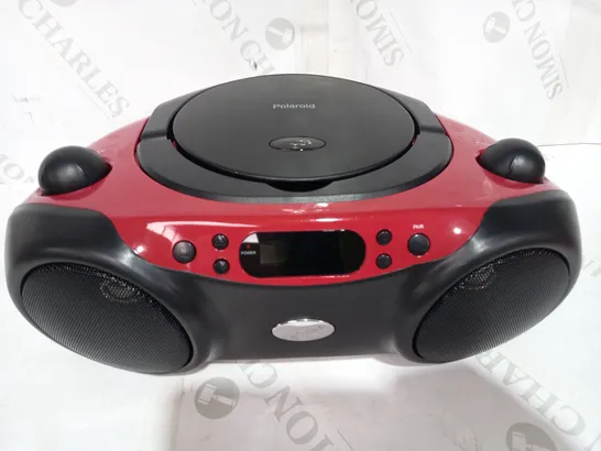 POLAROID BLUETOOTH CD BOOMBOX BLACK/RED