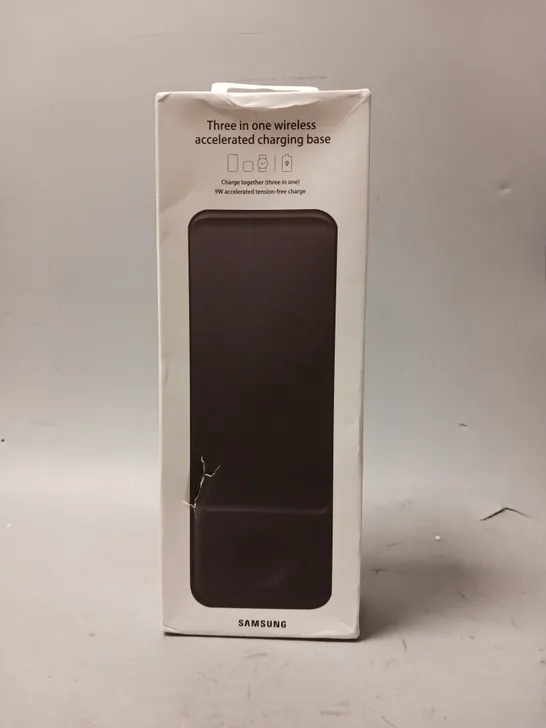 BOXED SAMSUNG THREE IN ONE WIRELESS ACCELERATED CHARGING BASE 