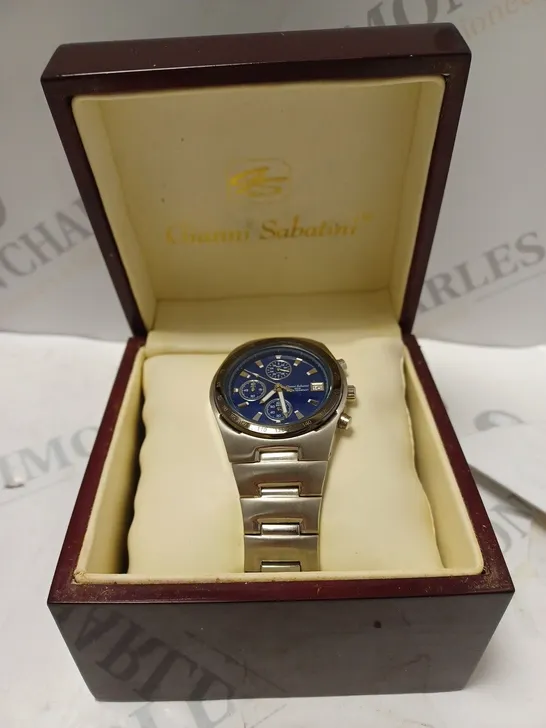 GIANNI SABATINI CHRONOGRAPH BLUE DIAL WATCH