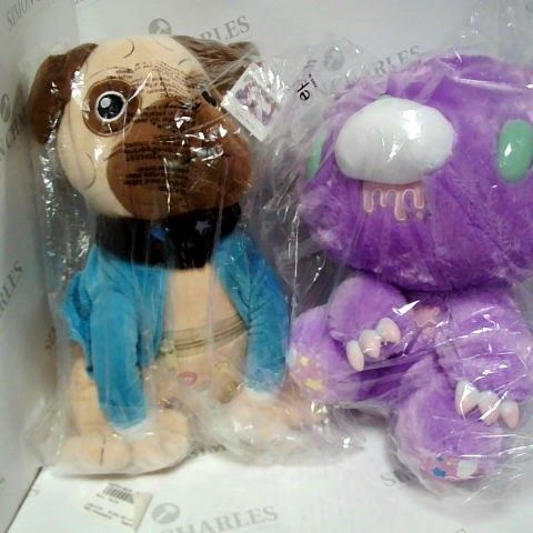 LOT OF 2 STUFFED TOYS TO INCLUDE: PRESLEY THE PUG