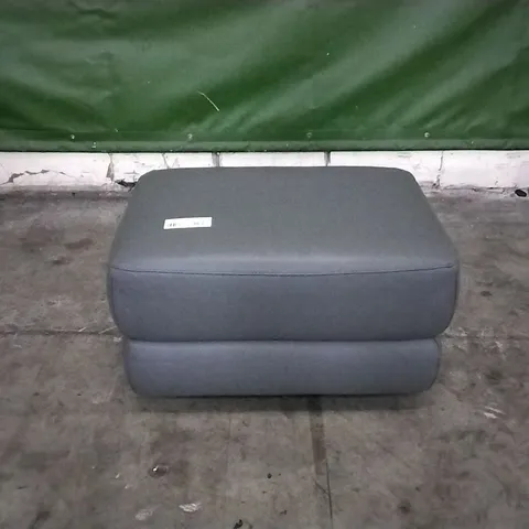 QUALITY ITALIAN DESIGNER CHARCOAL GREY LEATHER FOOTSTOOL