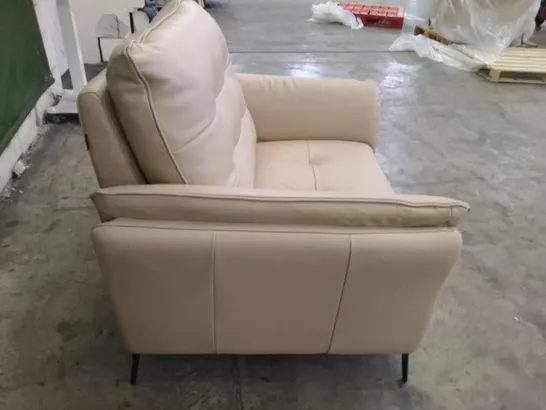 QUALITY ITALIAN DESIGNER BOLZANO ELECTRIC RECLINER CHAIR - BEIGE LEATHER