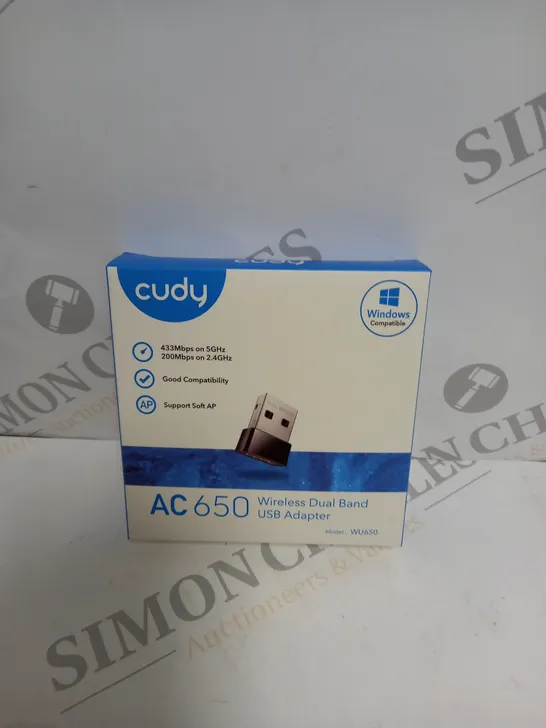 BOXED SEALED CUDY AC650 WIRELESS DUAL BAND USB ADAPTER 