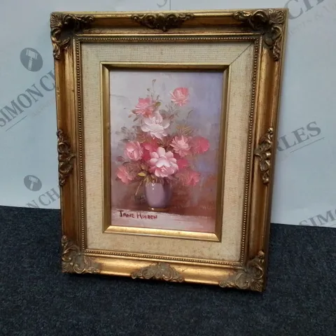 FRAMED VASE PAINTING- JANE HORDEN