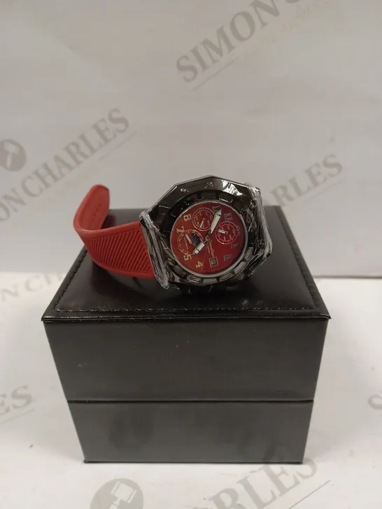  LIMITED EDITION SWAN & EDGAR HAND ASSEMBLED FORTRESS AUTOMATIC RED WATCH RRP £205