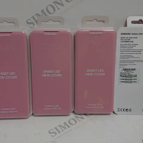 LOT OF 4 SAMSUNG SMART LED VIEW COVER GALAXY S20+ CASES IN PINK 