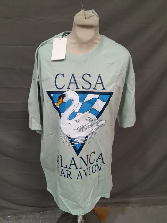 CASA BLANCA TENNIS CLUB LIME T-SHIRT - XL