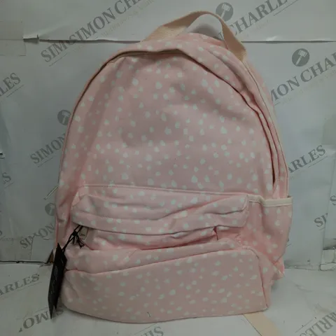 TYPO BABY PINK SPOTTY BACKPACK