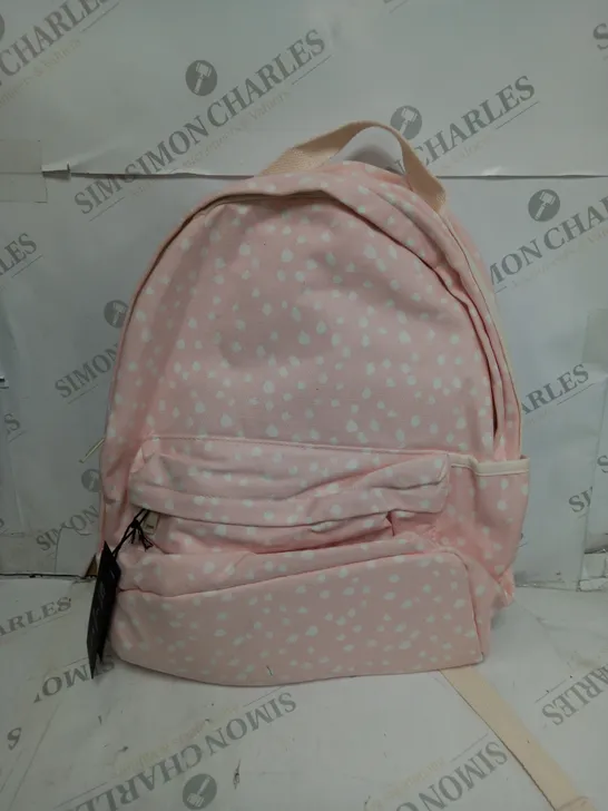 TYPO BABY PINK SPOTTY BACKPACK