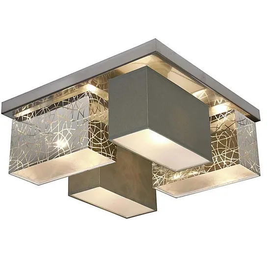 BOXED PASCHKE FABRIC SEMI FLUSH MOUNT (1 BOX)