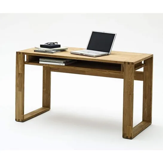 BOXED JASMIN COMPUTER OFFICE DESK SOLID BEECH WOOD (2 BOXES)