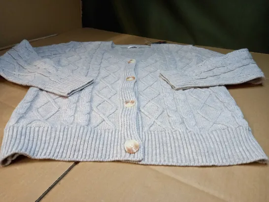 COTTON TRADER OATMEAL KNITTED CARDIGAN - SIZE 16