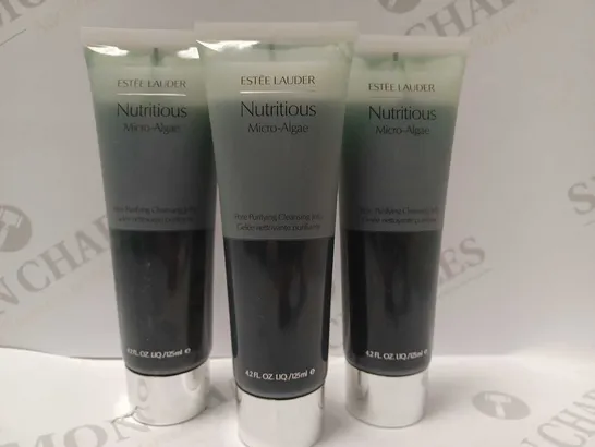 LOT OF 4 X 125ML ESTEE LAUDER NUTRITIOUS MICRO-ALGAE PORE PURIFYING CLEANSING JELLY