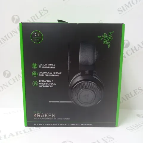 BRAND NEW BOXED RAZER KRAKEN WIRED GAMING HEADSET - BLACK