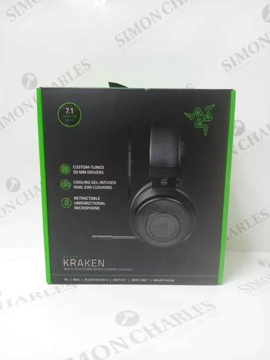 BRAND NEW BOXED RAZER KRAKEN WIRED GAMING HEADSET - BLACK