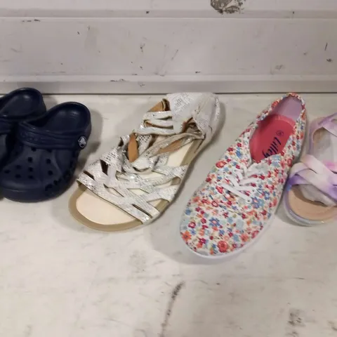 APPROXIMATELY 12 PAIRS OF ASSORTED SHOES AND FOOTWEAR