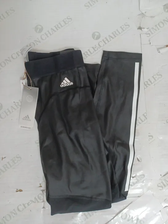 ADIDAS S STRIPE LEGGINGS IN BLACK SIZE S