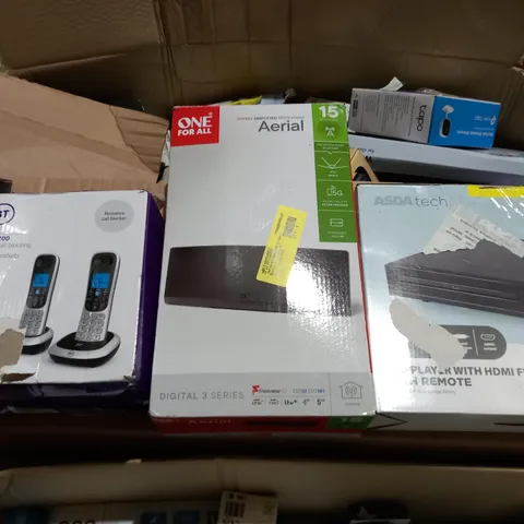 LARGE BOX OF ASSORTED ELECTRICAL GOODS TO INCLUDE;