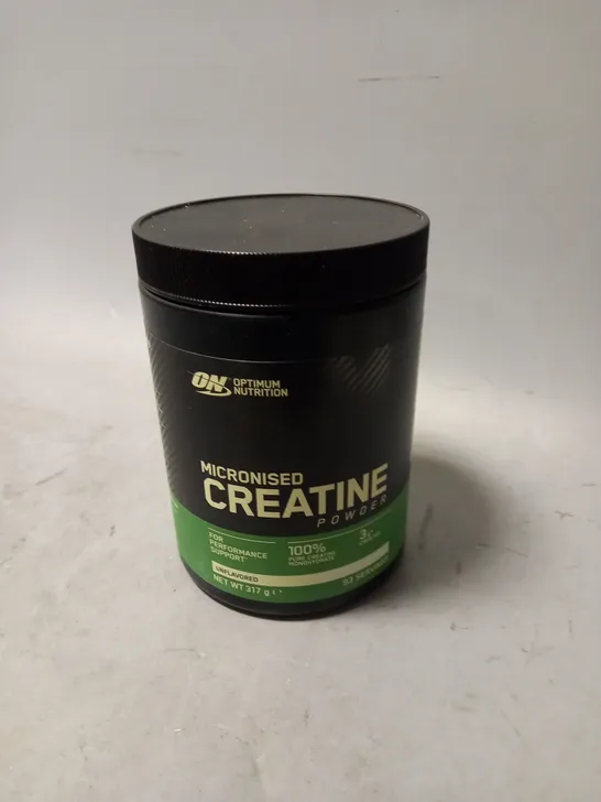 SEALED OPTIMUM NUTRITION MICRONIZED CREATINE POWDER - UNFLAVOURED - 317G