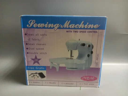 BOXED SEWING MACHINE WITH TWO SPEED CONTROL