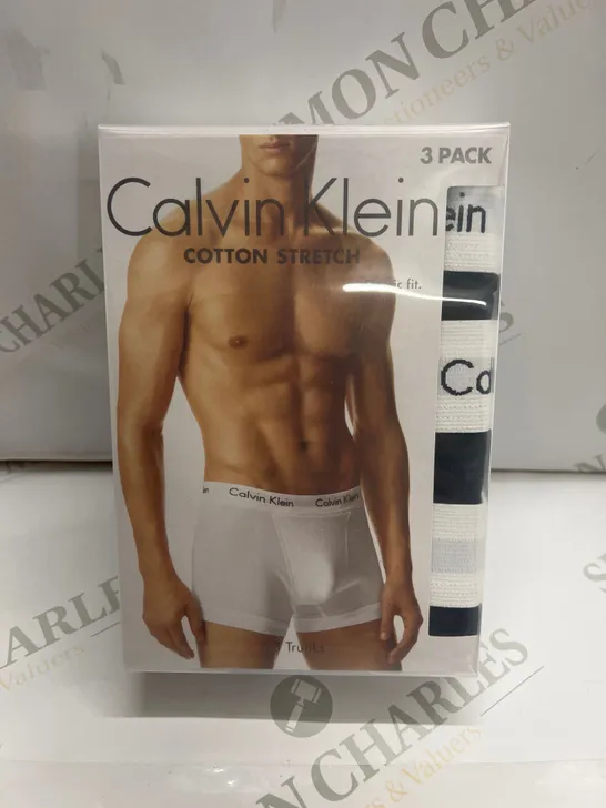 CALVIN KLEIN 3PC TRUNKS IN BLACK SIZE XL