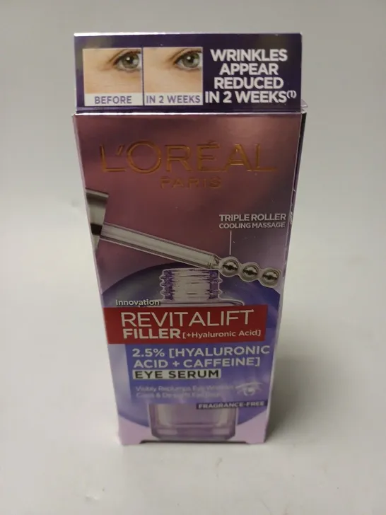 BOXED L'ORÉAL PARIS 2.5% HYALURONIC ACID EYE SERUM 20ML