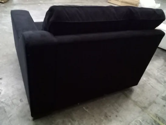 QUALITY THE LOUNGE CO DESIGNER RHF SECTION SOFA - BLACK FABRIC 