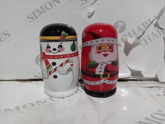 MR CHRISTMAS SET OF 2 NESTING DOLLS