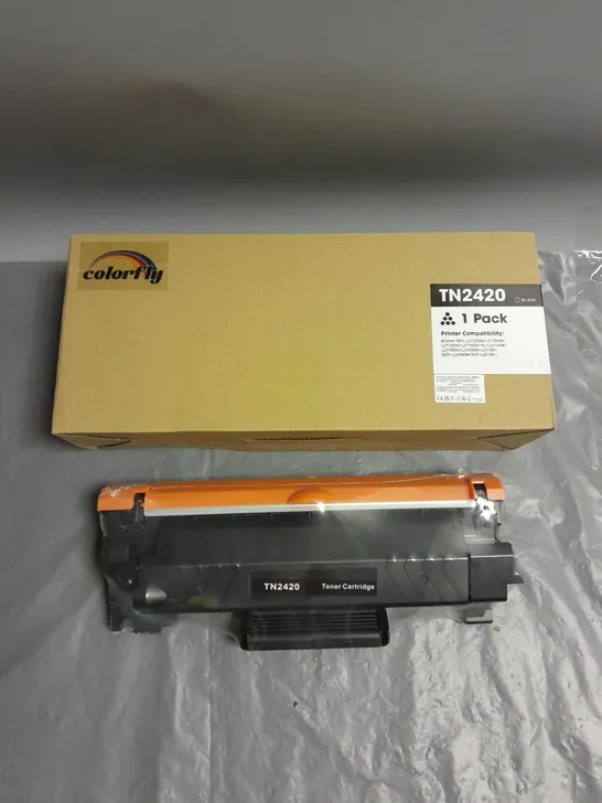 BOXED AND SEALED COLOURFLY TONER CARTRIDGE IN BLACK TN2420