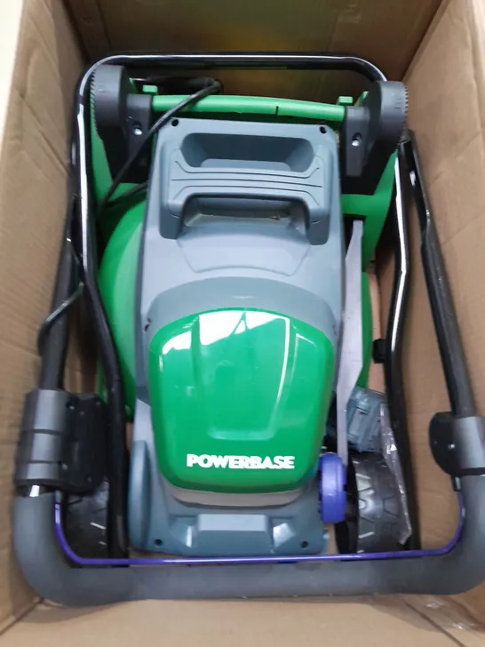 BOXED POWERBASE 34cm 40V CORDLESS LAWNMOWER - COLLECTION ONLY