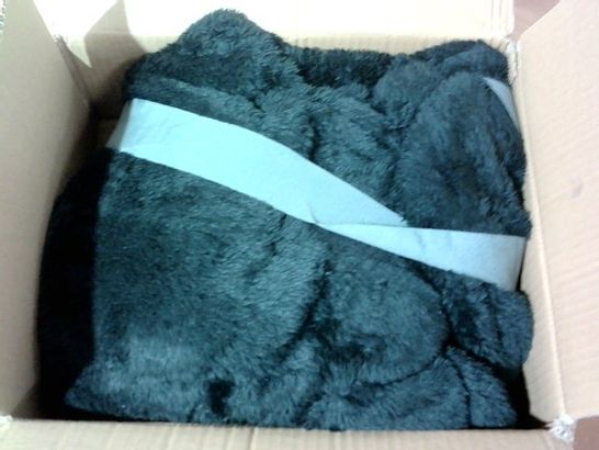 COZEE HOME FLUFFY PONCHO IN BLACK