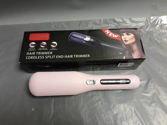 BOXED 2-IN-1 HAIR TRIMMER. CORDLESS SPLIT END HAIR TRIMMER PINK RH-6668