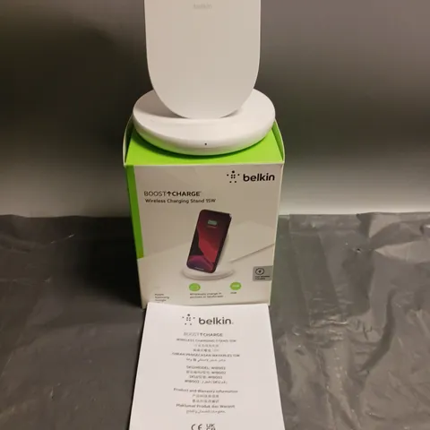 BOXED BELKIN BOOST CHARGE WIRELESS CHARGING STAND 15W 