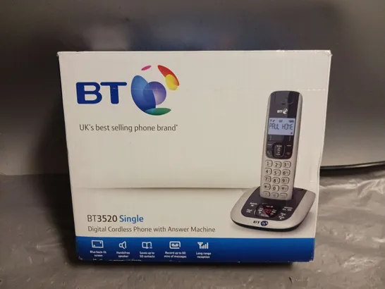 BOXED BT BT3520 SINGLE DIGITAL CORDLESS PHONE