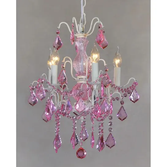 BOXED HANLEY 5-LIGHT CRYSTAL CHANDELIER (1 BOX)