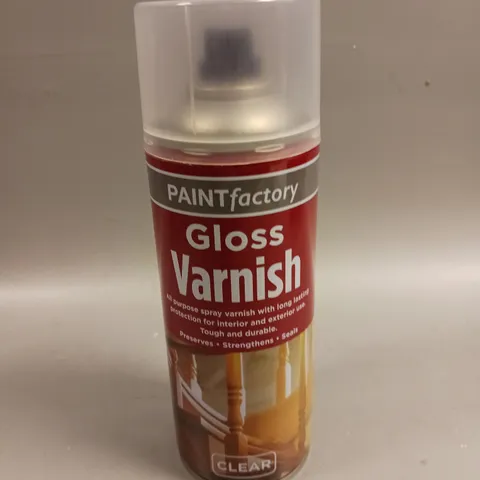 12 X PAINT FACTORY GLOSS VARNISH CANS - CLEAR - COLLECTION ONLY 