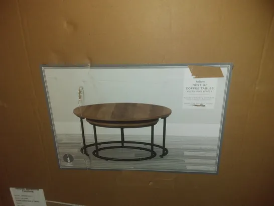 BOXED FULTON NEST OF COFFEE TABLES (1 BOX ONLY)