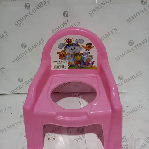 PINK PLASTIC BABYS POTTY 